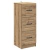 vidaXL Skuffeskap Artisan eik 33 x 34,5 x 87 cm Konstruert tre