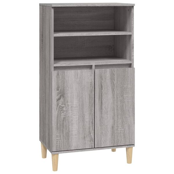 vidaXL Highboard grå sonoma 60x36x110 cm konstruert tre