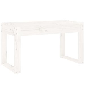 vidaXL Hagebenk hvit 80x38x45 cm heltre furu