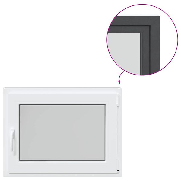 vidaXL Kjellervindu "RISOR" 80x50 cm vipp-og-sving DIN h&oslash;yre antrasitt