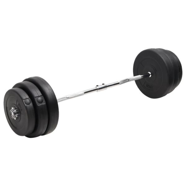 vidaXL Curl-vektstang med skiver 90 kg