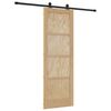 vidaXL Skyved&oslash;r Naturlig og svart 73,5 x 211 cm Heltre furu