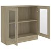 vidaXL Vitrine sonoma eik 82,5x30,5x80 cm konstruert tre