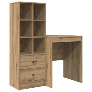vidaXL Skrivebord Artisan Eik 105,5 x 50 x 127 cm 2 stk.
