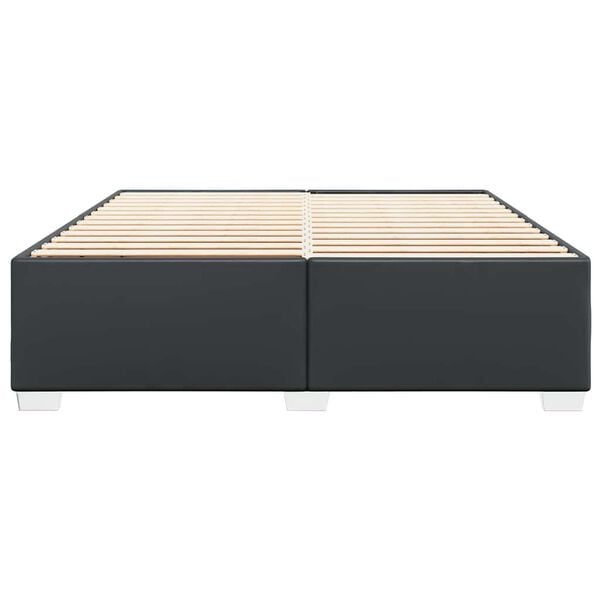 vidaXL Sengeramme uten madrass svart kunstlær