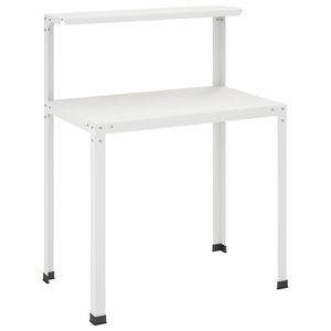vidaXL Plantebord 100 x 50 x 104 cm Pulverlakkert st&aring;l Hvit