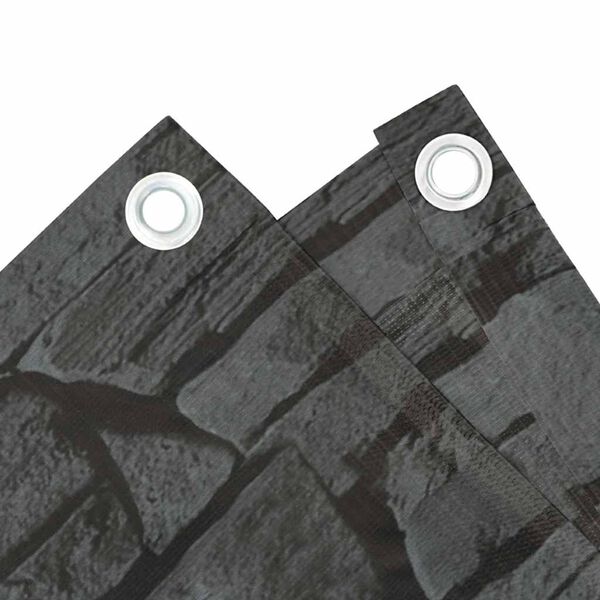 vidaXL Balkongskjerm med steinutseende gr&aring; 600x120 cm PVC