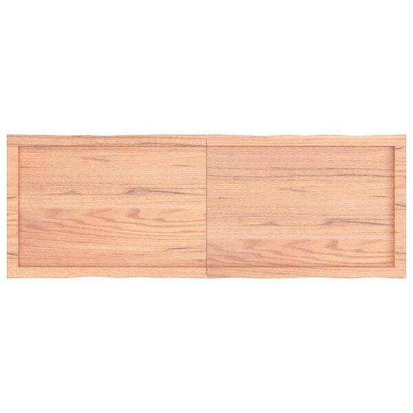 vidaXL Bordplate lysebrun 140x50x(2-4)cm behandlet heltre naturlig