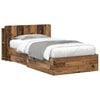 vidaXL Sengeramme med oppbevaring Gammelt tre 100 x 200 cm