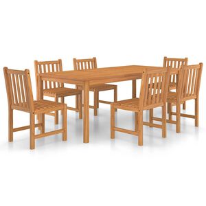 vidaXL Utend&oslash;rs spisestue 7 deler heltre teak