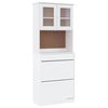 vidaXL Highboard ALTA hvit 77x35x188 cm heltre furu