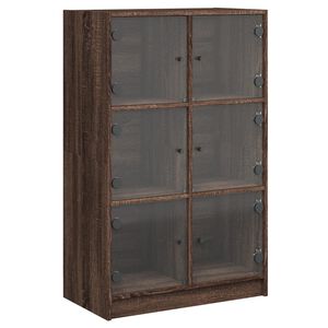 vidaXL Highboard med d&oslash;rer brun eik 68x37x109 cm konstruert tre