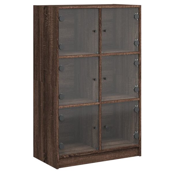 vidaXL Highboard med dører brun eik 68x37x109 cm konstruert tre