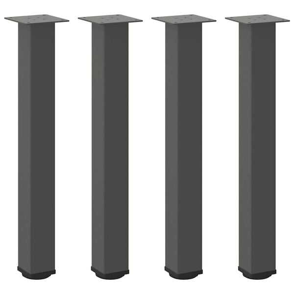 vidaXL Konsollbordben 4 stk antrasitt 72&ndash;74 cm st&aring;l