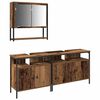 vidaXL Baderomsinnredningssett 3 stk. Brun 80 x 30 x 60 cm