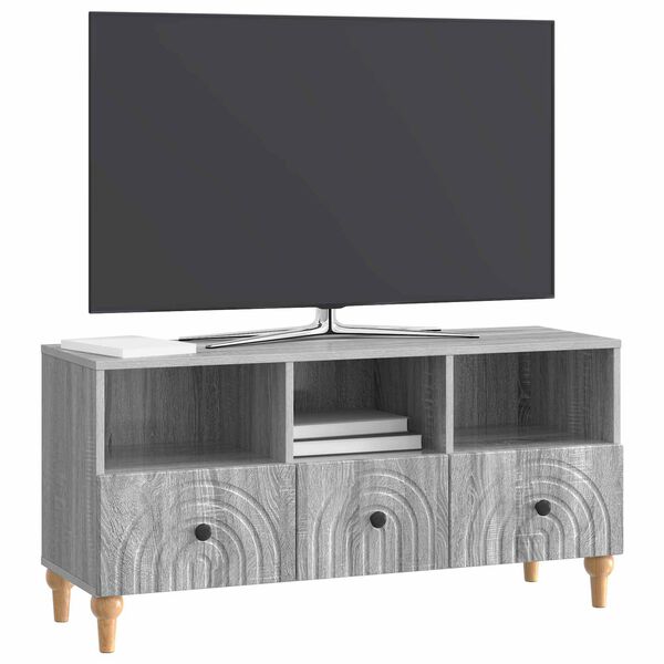 vidaXL TV-skap Gr&aring; Sonoma 102 x 34,5 x 50 cm Konstruert tre