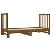 vidaXL Uttrekkbar dagseng honningbrun 2x(90x190) cm heltre furu