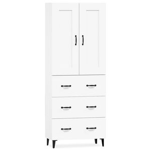 vidaXL Highboard hvit konstruert tre