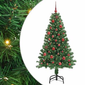 vidaXL Kunstig juletre med 150 LED gr&oslash;nn 150 cm PVC og St&aring;l og Plast