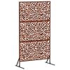 vidaXL Personvernsvegg 100 x 50 x 180 cm Cortenst&aring;l Rusten