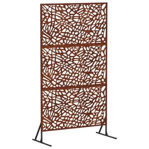 vidaXL Personvernsvegg 100 x 50 x 180 cm Cortenst&aring;l Rusten