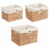 vidaXL Oppbevaringskurver 3 pcs Naturlig 35 x 30 x 25 cm Vannhyasint