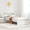 vidaXL Sengeramme med hodegavl hvit 90x190 cm heltre furu
