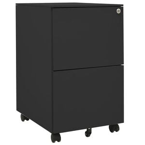 vidaXL Mobilt arkivskap antrasitt 39x45x67 cm st&aring;l