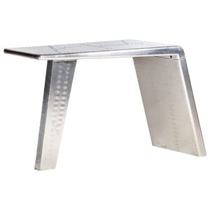 vidaXL Aviator skrivebord s&oslash;lv 112x50x76 cm metall