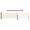 vidaXL Uttrekkbar sidemarkise 60x300 cm kremhvit