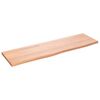 vidaXL Vegghylle lysebrun 100x30x2 cm behandlet heltre eik