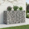 vidaXL Gabion hevet seng s&oslash;lv 130 x 50 x 80 cm Galvanisert St&aring;l