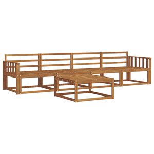 vidaXL Utend&oslash;rs sofa-sett 5 pcs Naturlig Solid akasietre