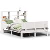 vidaXL Seng med bokhylle uten madrass hvit 120x200 cm heltre furu