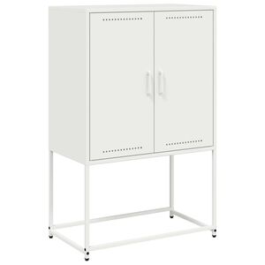 vidaXL Highboard hvit 68,5x38,5x107 cm st&aring;l