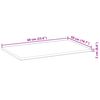 vidaXL Plate til baderomsskap ubehandlet 60x50x2 cm heltre akasie