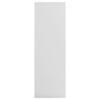 vidaXL Bokhylle/skjenk høyglans hvit 50x25x80 cm sponplate