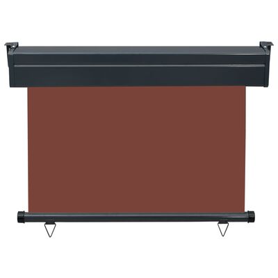 vidaXL Sidemarkise for balkong 100x250 cm brun