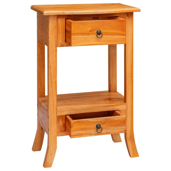 vidaXL Konsollbord Naturlig 50,5 x 30 x 75,5 cm Massiv Mahogni Tre