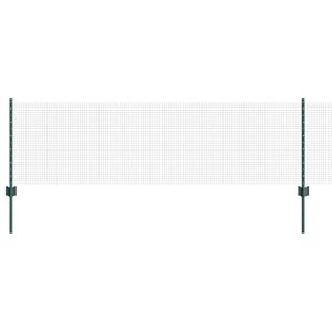 vidaXL Sveiset tr&aring;dgjerde med stolper 50 x 0,6 m PVC-belagt st&aring;l Gr&oslash;nn
