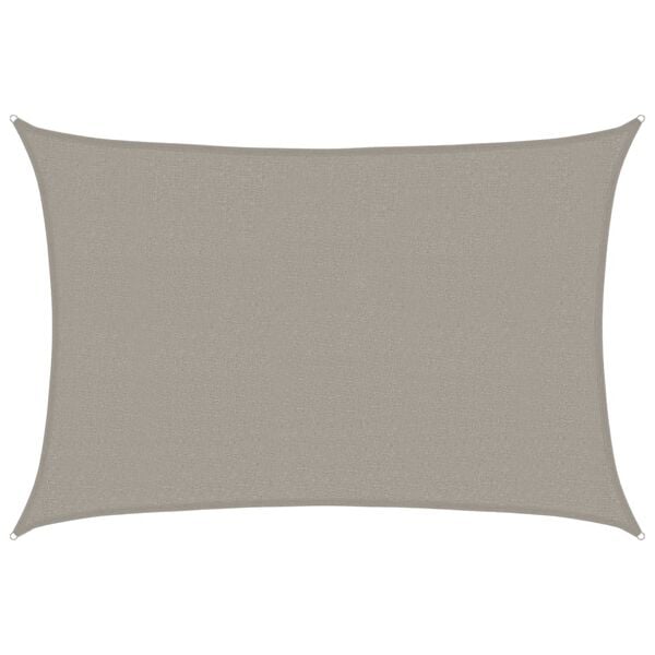 vidaXL Solseil 160 g/m&sup2; rektangul&aelig;r lysegr&aring; 2,5x3,5 m HDPE