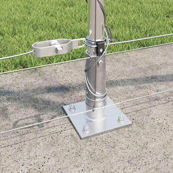 vidaXL Jordegjerde sølv 100 x 0.8 m Galvanisert stål