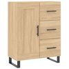 vidaXL Highboard sonoma eik 69,5x34x180 cm konstruert tre