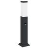 vidaXL Pullertlampe med sensor 50 cm svart IP44
