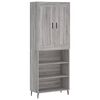 vidaXL Highboard gr&aring; sonoma 69,5x34x180 cm konstruert tre