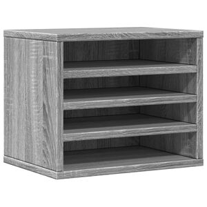 vidaXL Hylle til skrivebord gr&aring; sonoma 36x26x29,5 cm konstruert tre