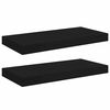 vidaXL Flytende vegghyller 2 stk svart 50x23x3,8 cm MDF
