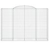 vidaXL Gabionkurver buede 30 stk 300x50x200/220 cm galvanisert jern