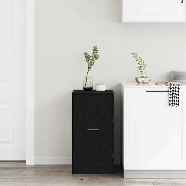 vidaXL Apotekskap Svart eik 40 x 41 x 77.5 cm Konstruert tre