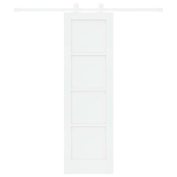 vidaXL Skyved&oslash;r Hvit 61 x 198,5 cm Massiv furu